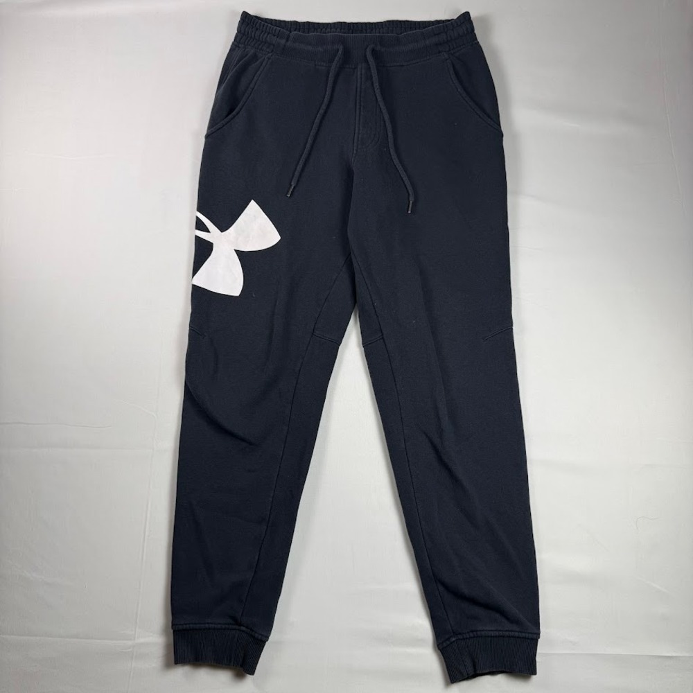 Under Armour Mens ColdGear Fleece Fitted Joggers Black‎ Large Logo Pants